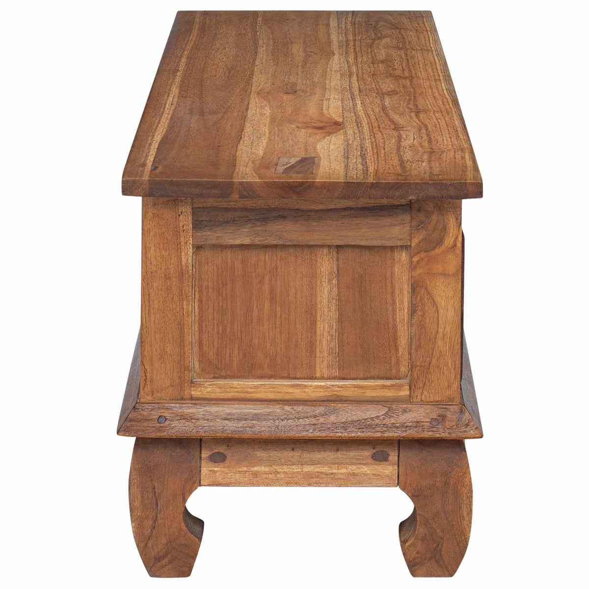Meuble TV Naturel 110 x 35 x 40 cm Bois de teck massif