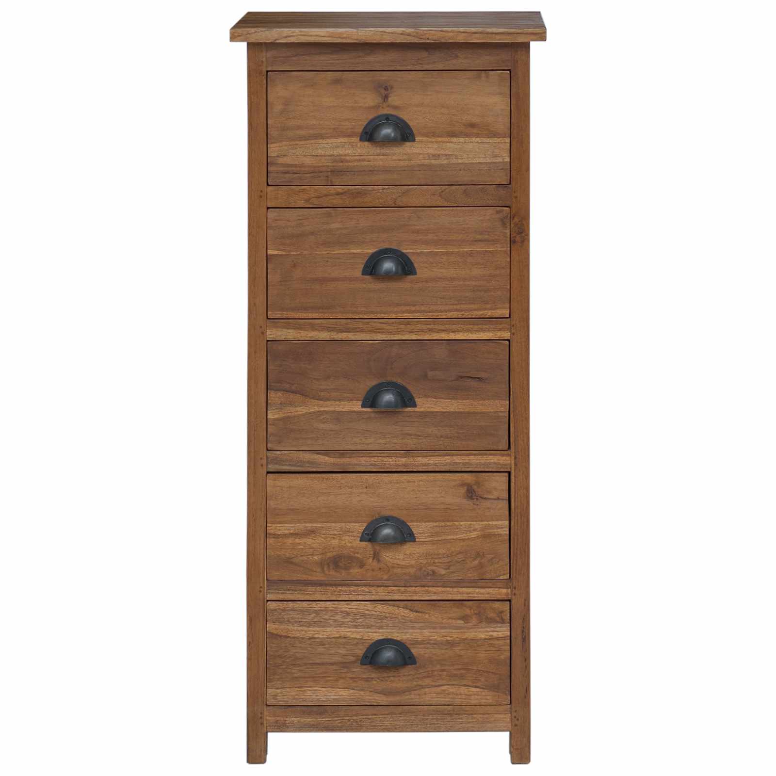 Commode avec tiroir Marron 45 x 35 x 110 cm Bois de teck massif - XIOS