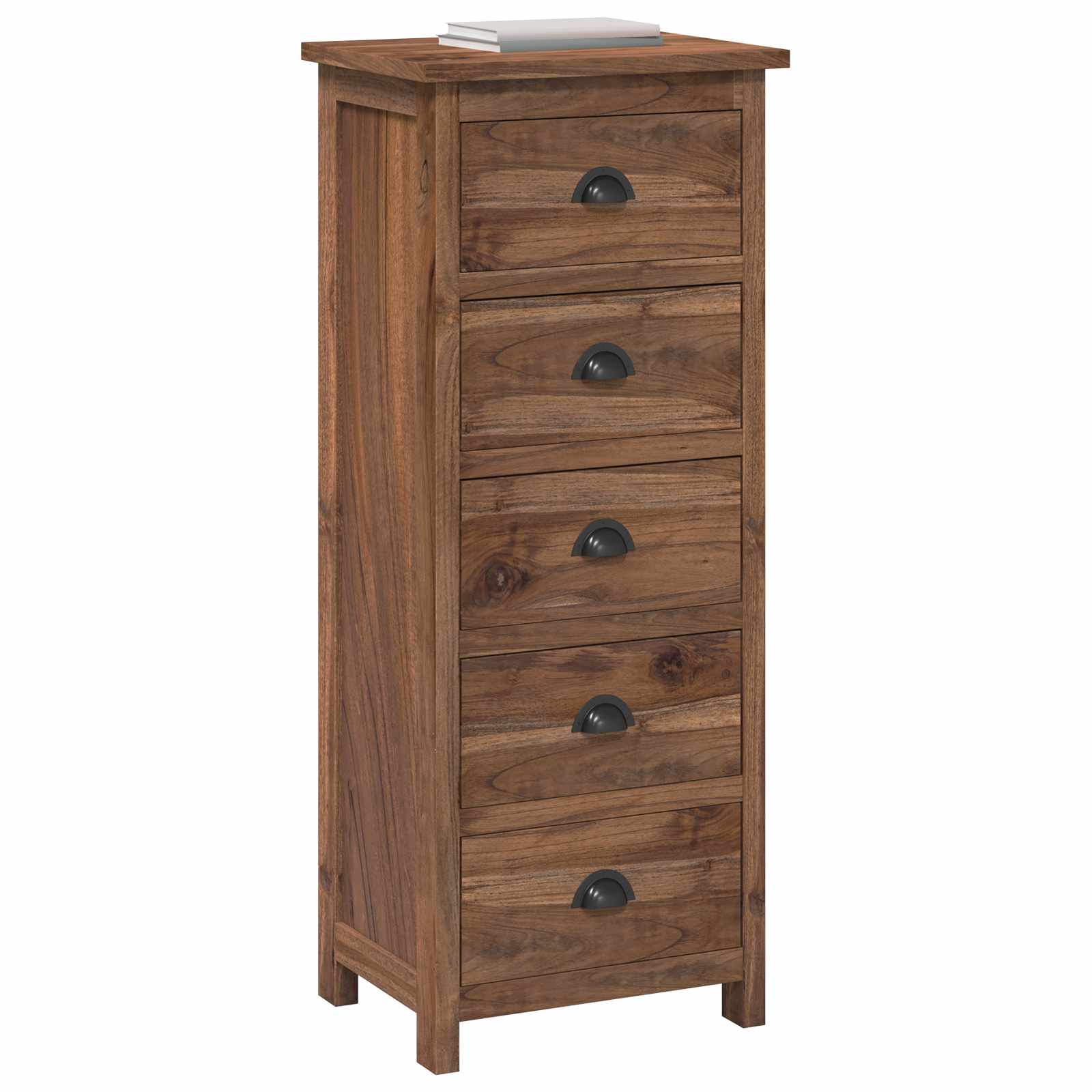 Commode avec tiroir Marron 45 x 35 x 110 cm Bois de teck massif - XIOS