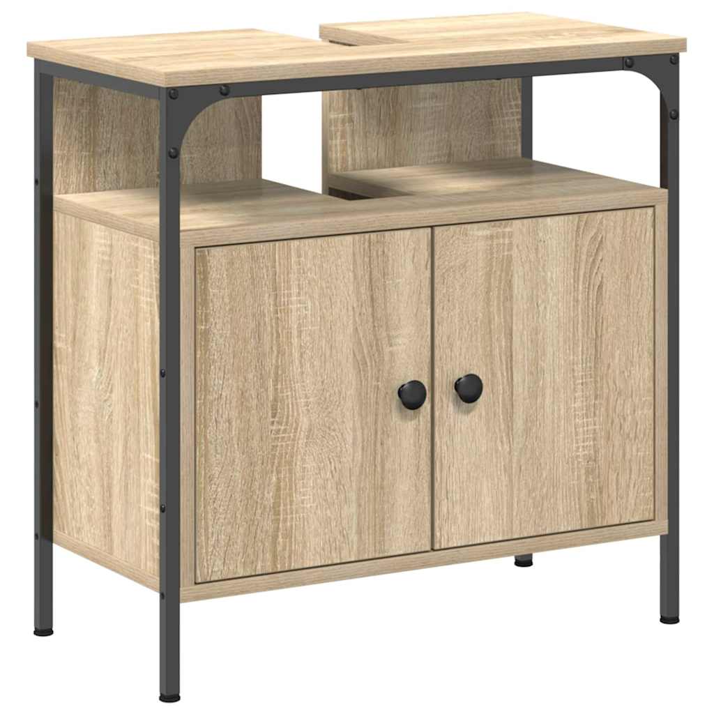 Ensemble de mobilier de salle de bain 4 pièces Chêne Sonoma