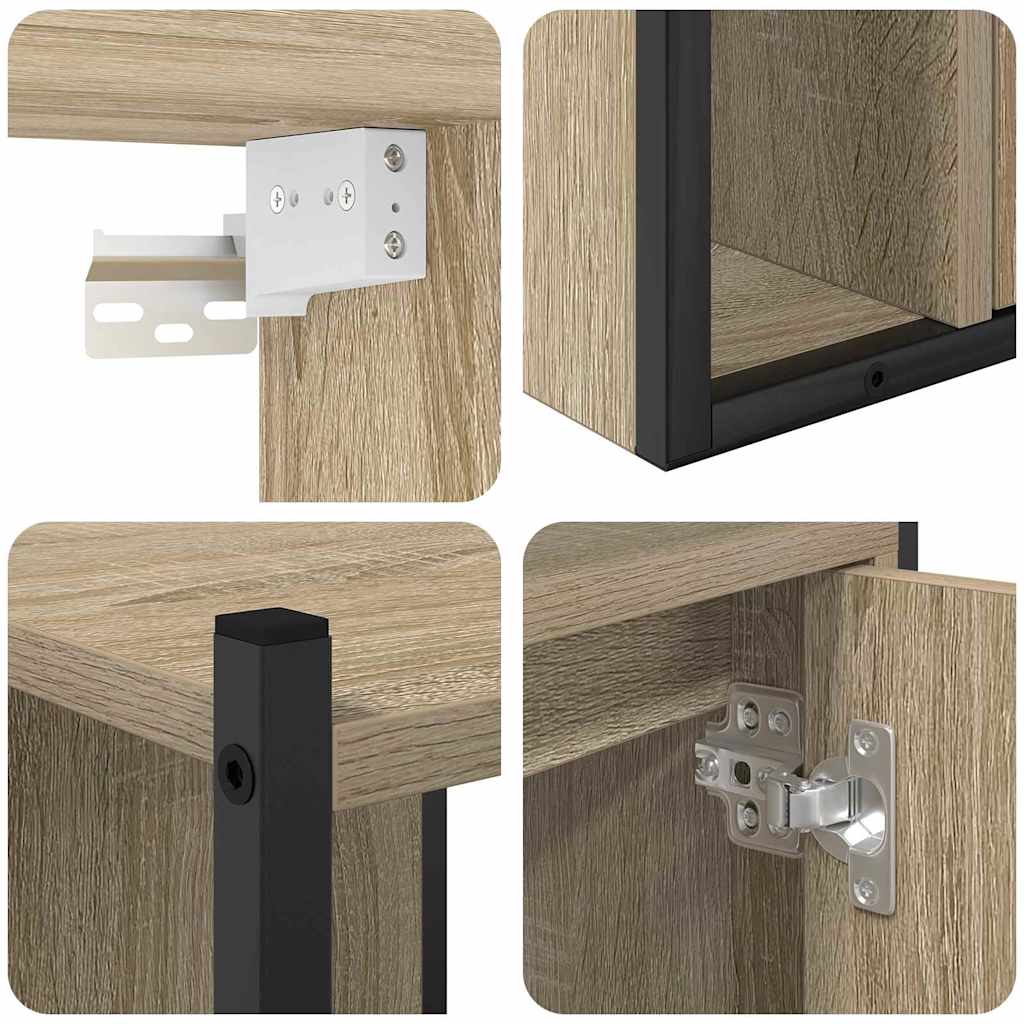 Ensemble de mobilier de salle de bain 4 pc Chêne Sonoma
