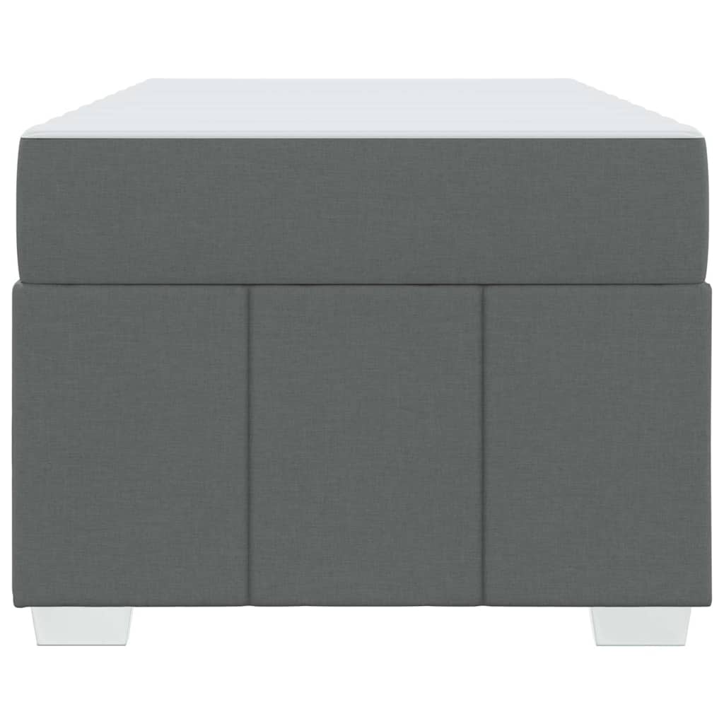 Cadre de lit avec matelas Gris foncé 80 x 200 cm tissu - XIOS