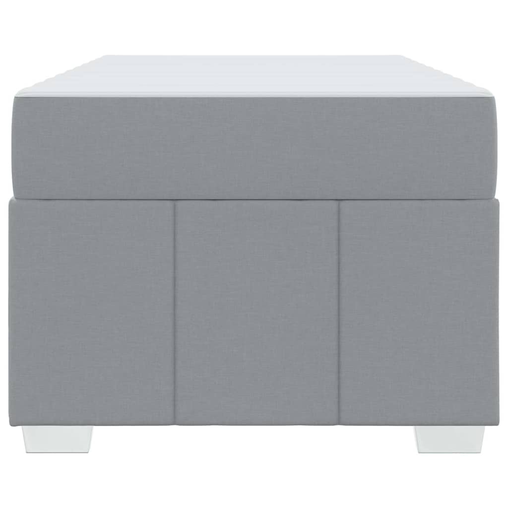 Cadre de lit avec matelas Gris clair 90 x 200 cm tissu - XIOS