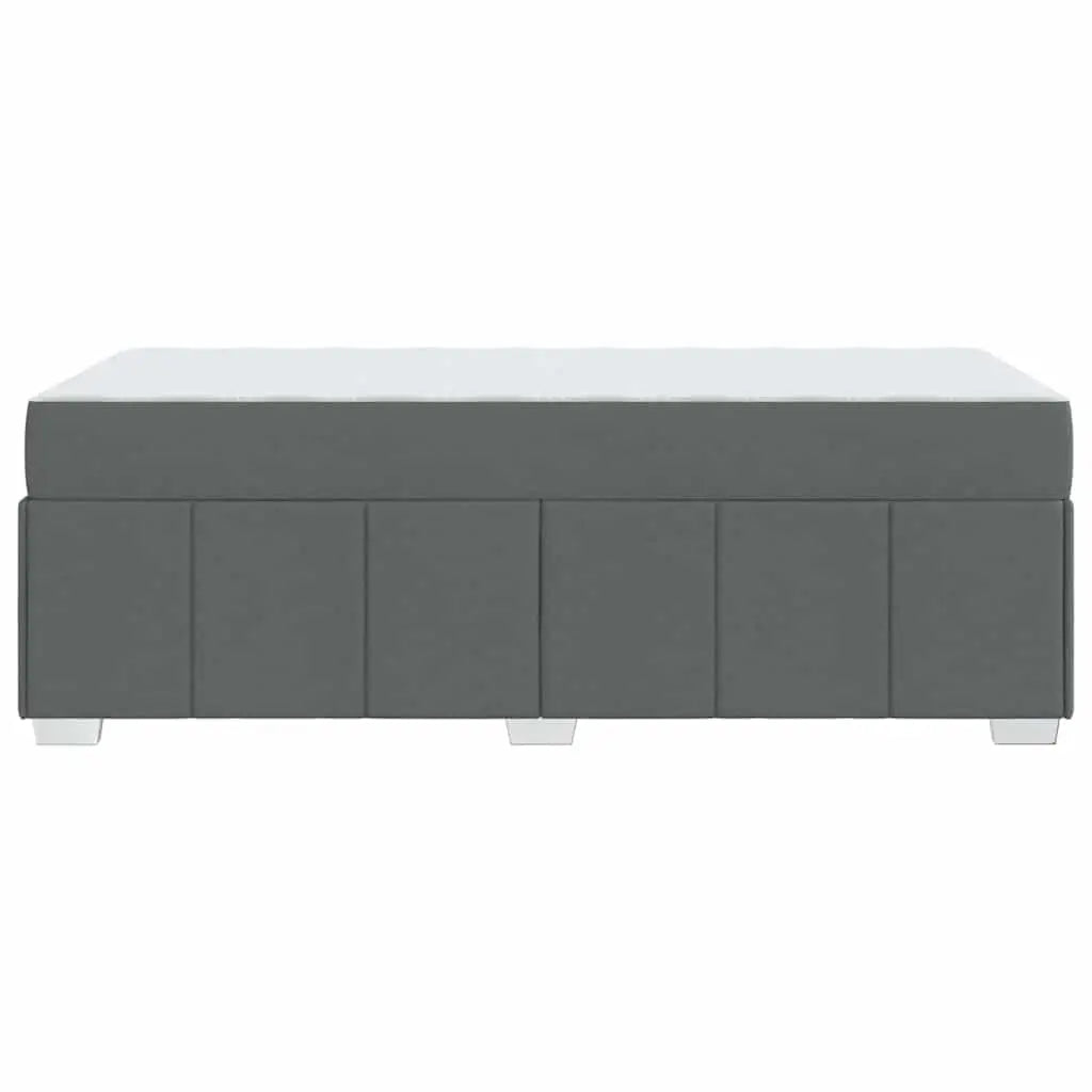 Cadre de lit avec matelas Gris foncé 90 x 200 cm tissu - XIOS