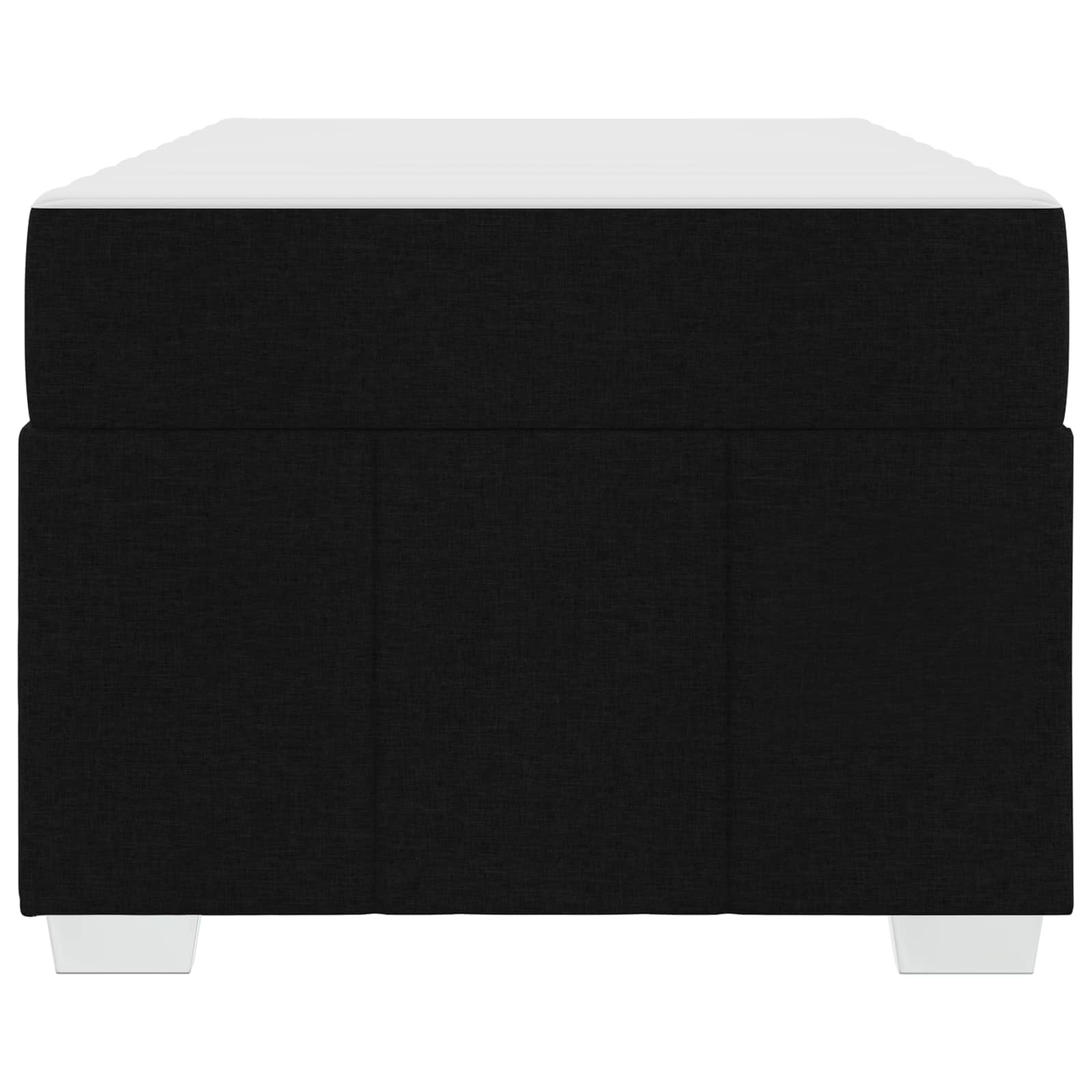 Cadre de lit avec matelas Noir 90 x 200 cm tissu - XIOS