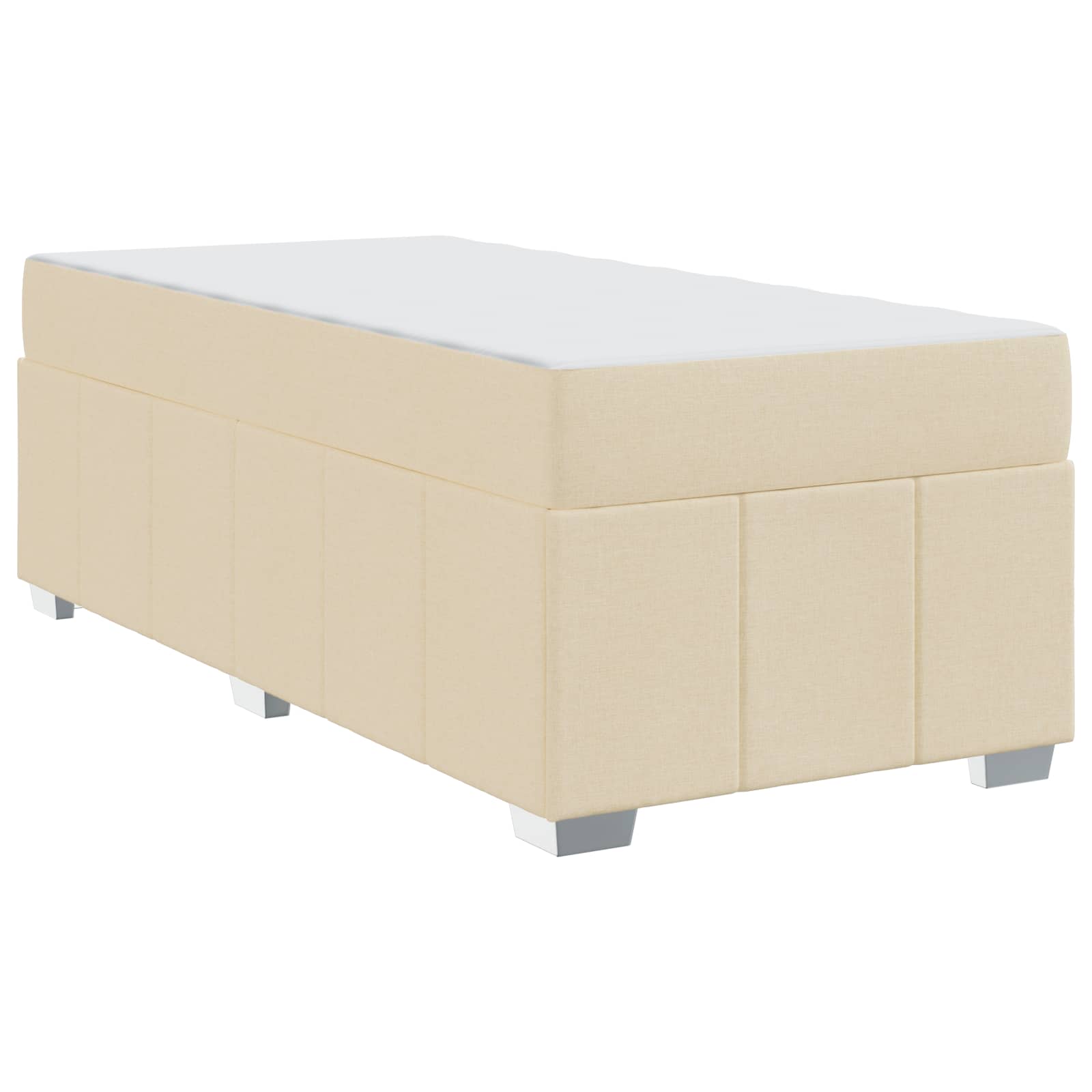 Cadre de lit avec matelas Crème 90 x 200 cm tissu - XIOS
