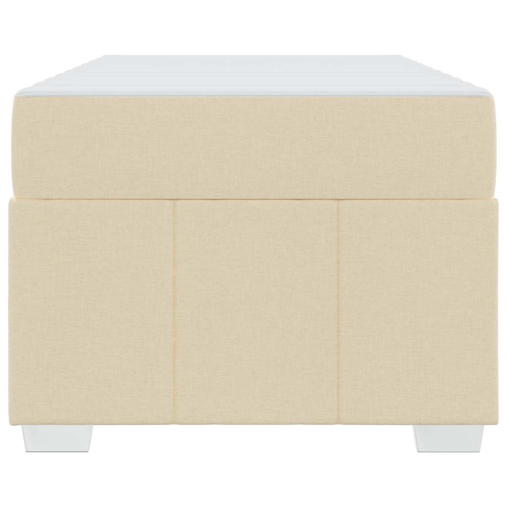 Cadre de lit avec matelas Crème 90 x 200 cm tissu - XIOS