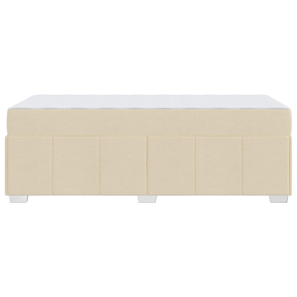Cadre de lit avec matelas Crème 90 x 200 cm tissu - XIOS