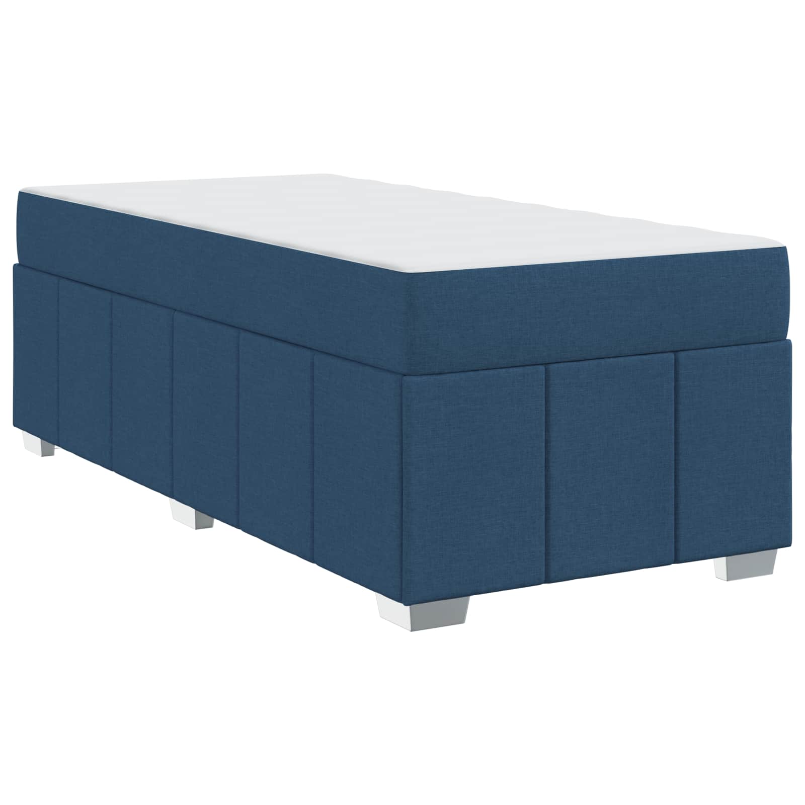 Cadre de lit avec matelas Bleu 90 x 200 cm tissu - XIOS
