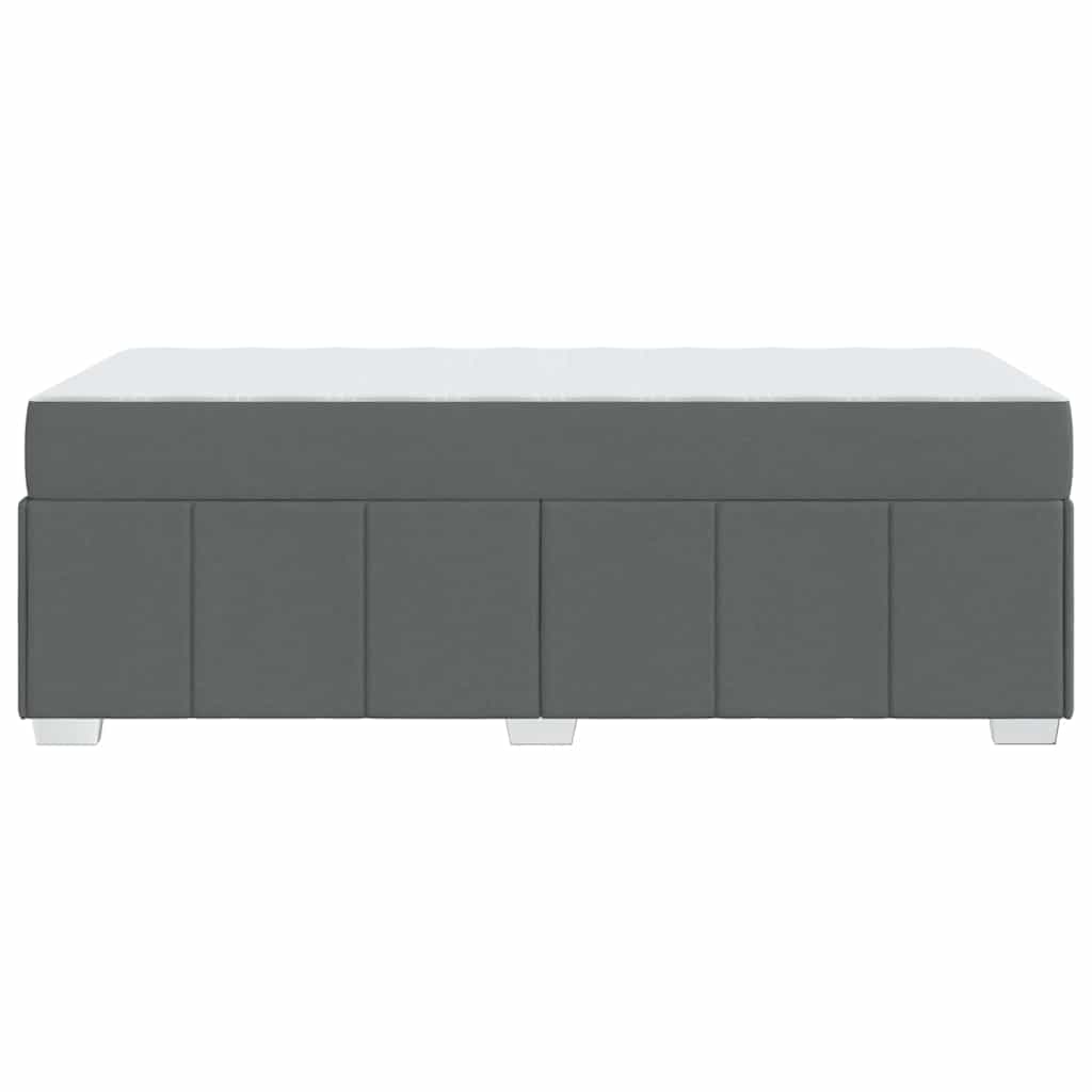 Cadre de lit avec matelas Gris foncé 100 x 200 cm tissu - XIOS