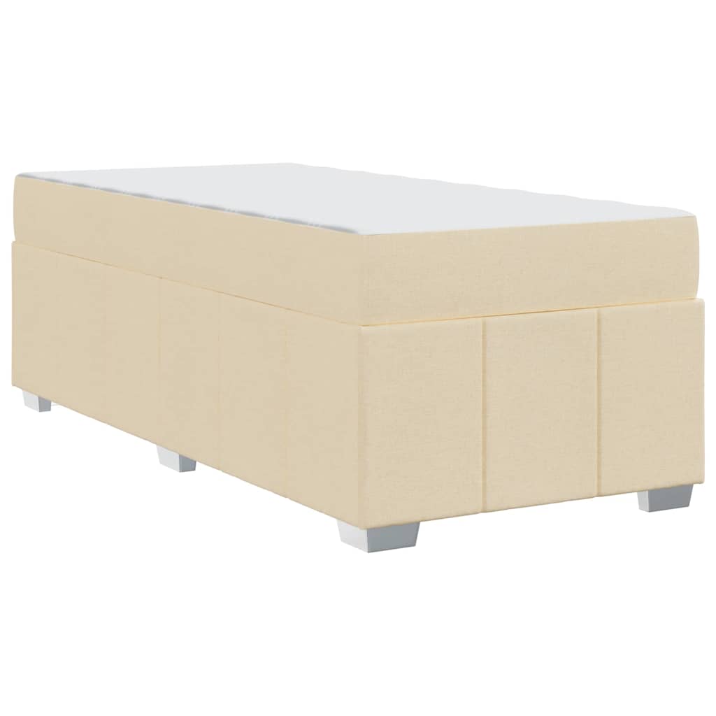 Cadre de lit avec matelas Crème 100 x 200 cm tissu - XIOS