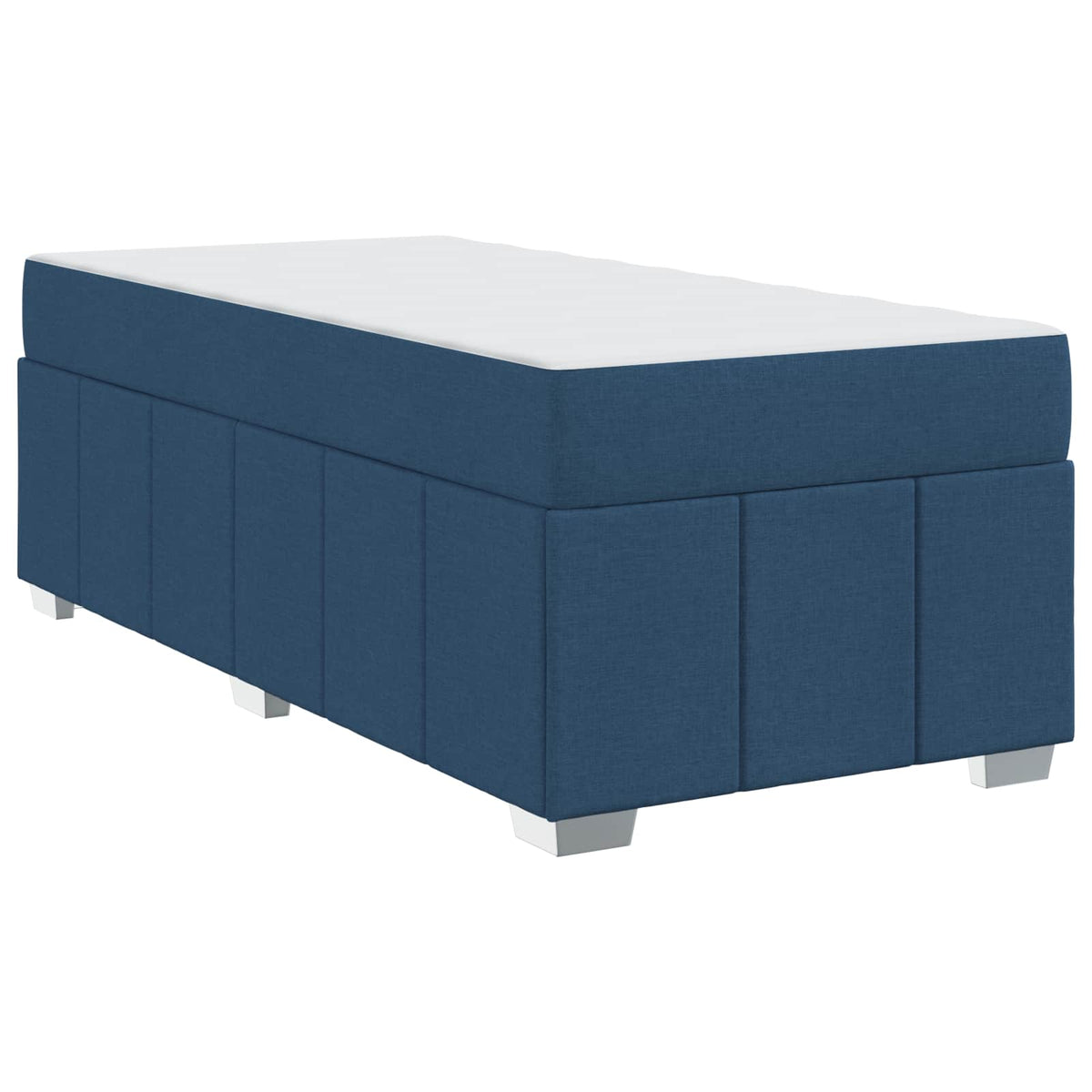 Cadre de lit avec matelas Bleu 100 x 200 cm tissu