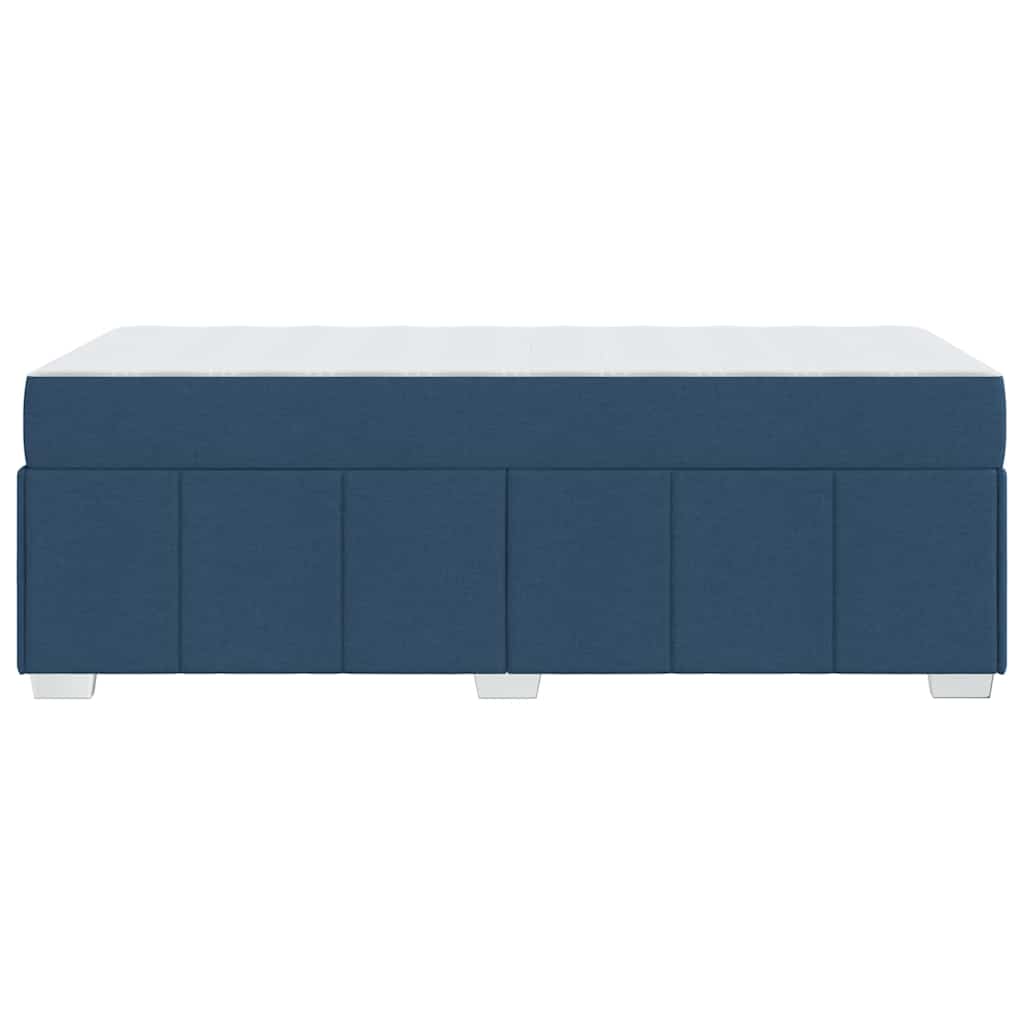 Cadre de lit avec matelas Bleu 100 x 200 cm tissu - XIOS