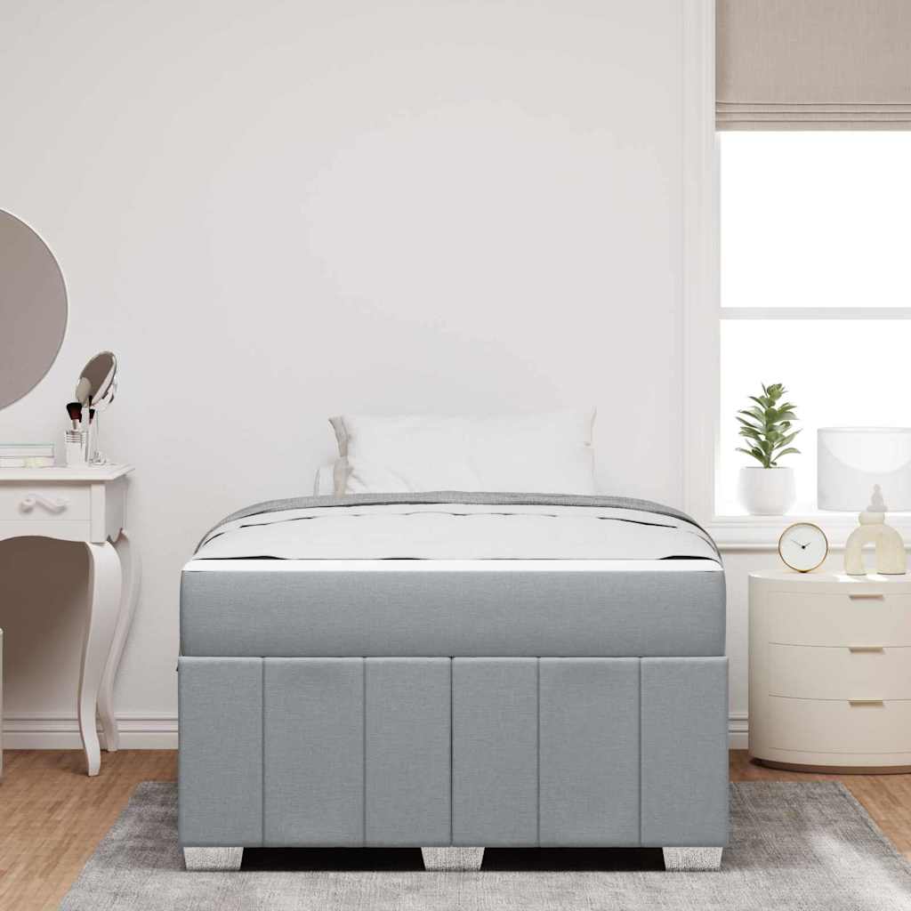 Cadre de lit avec matelas Gris clair 120 x 190 cm tissu - XIOS