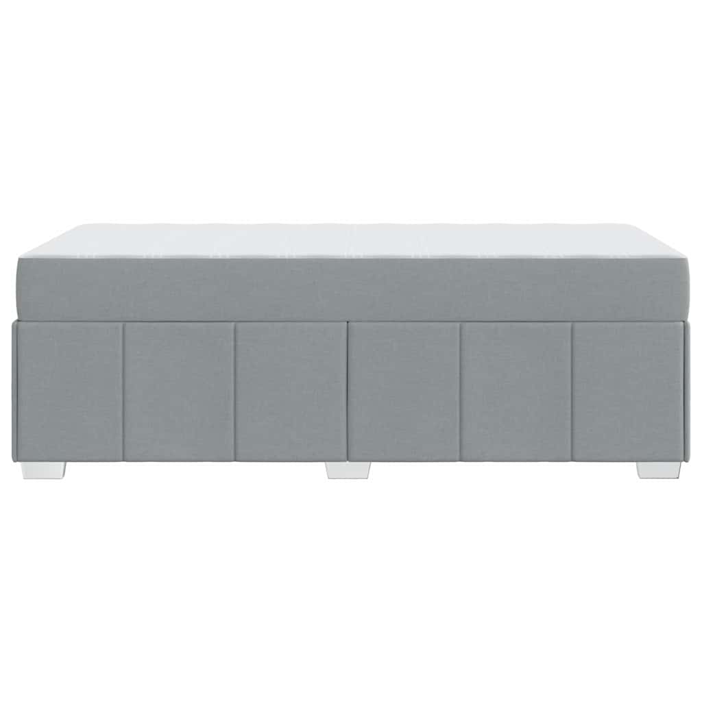 Cadre de lit avec matelas Gris clair 120 x 190 cm tissu - XIOS