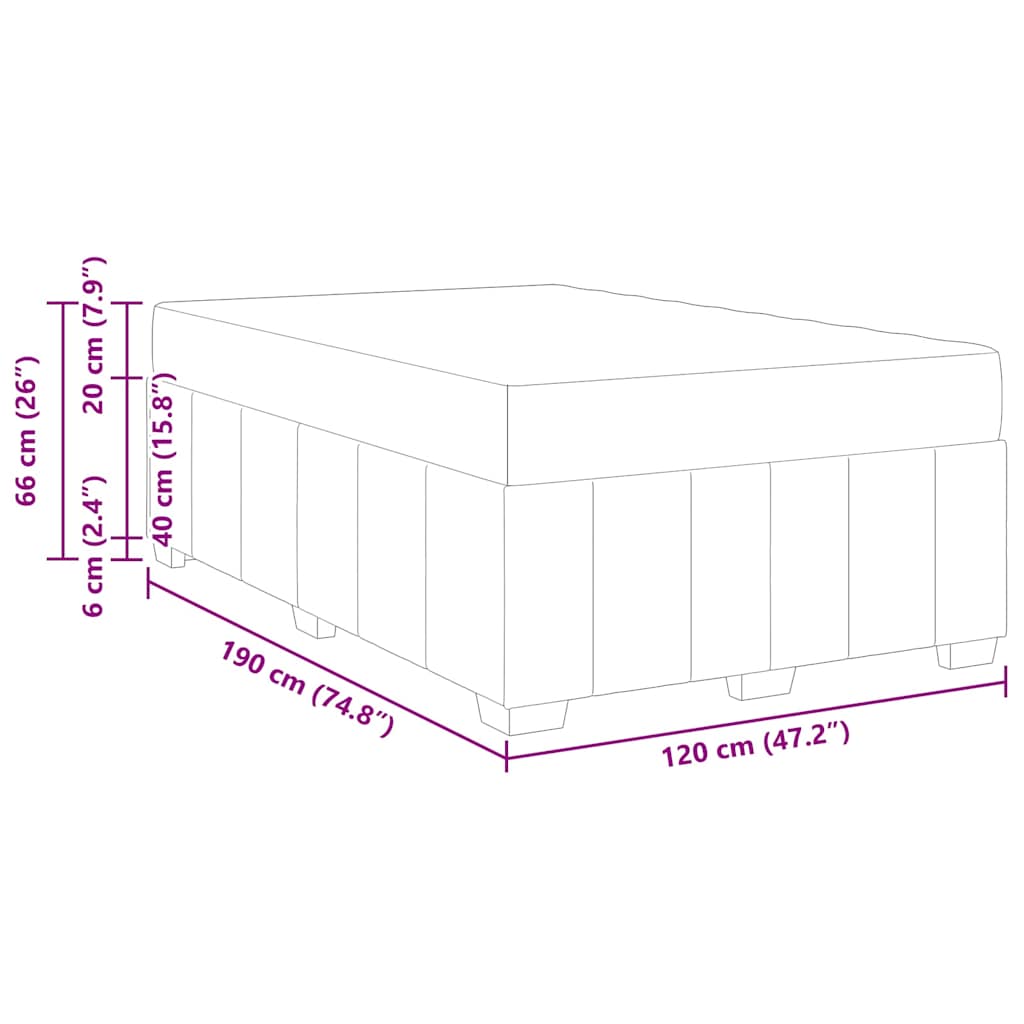 Cadre de lit avec matelas Bleu 120 x 190 cm tissu - XIOS