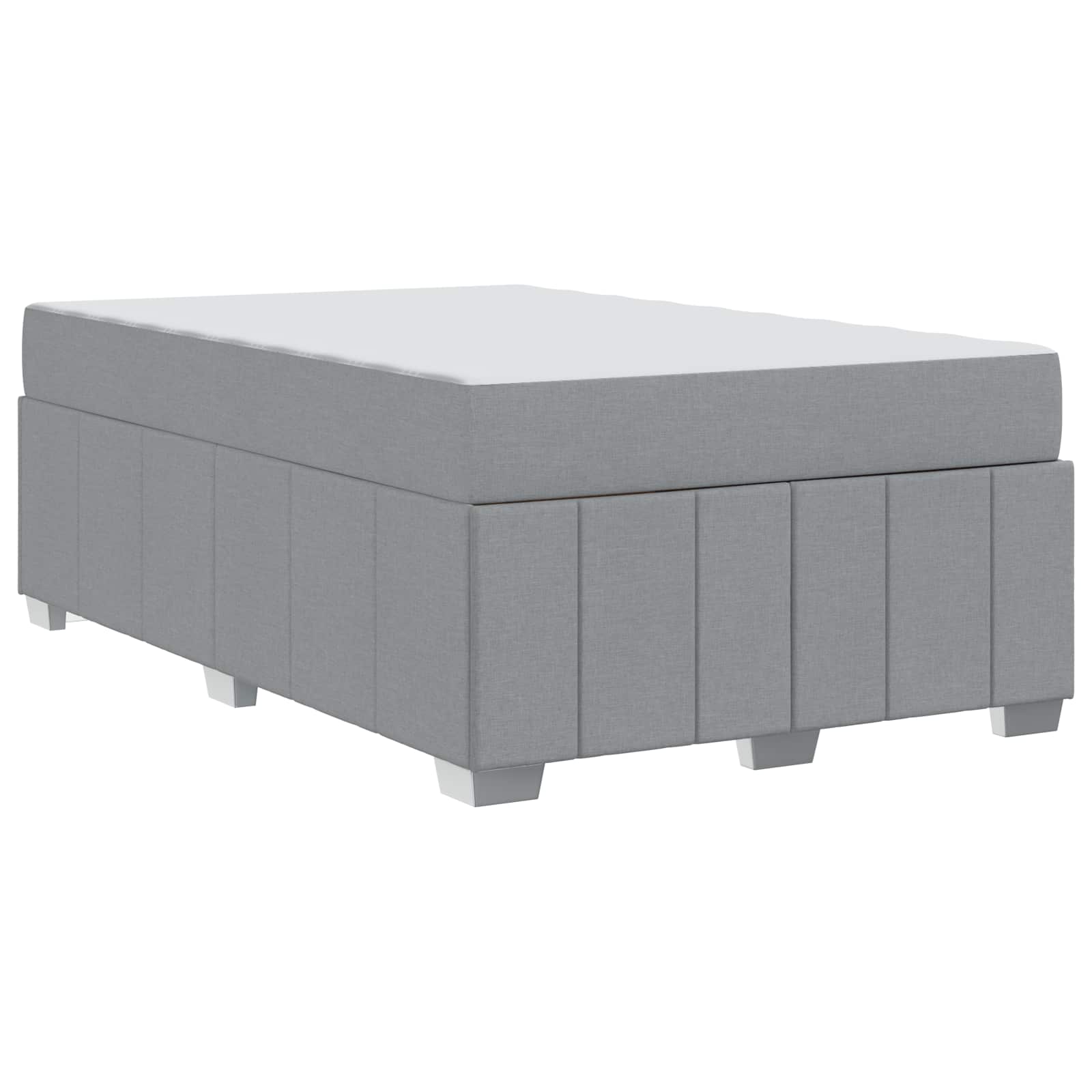 Cadre de lit avec matelas Gris clair 120 x 200 cm tissu - XIOS