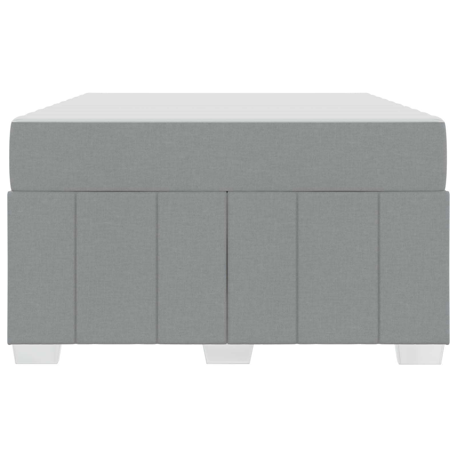 Cadre de lit avec matelas Gris clair 120 x 200 cm tissu - XIOS