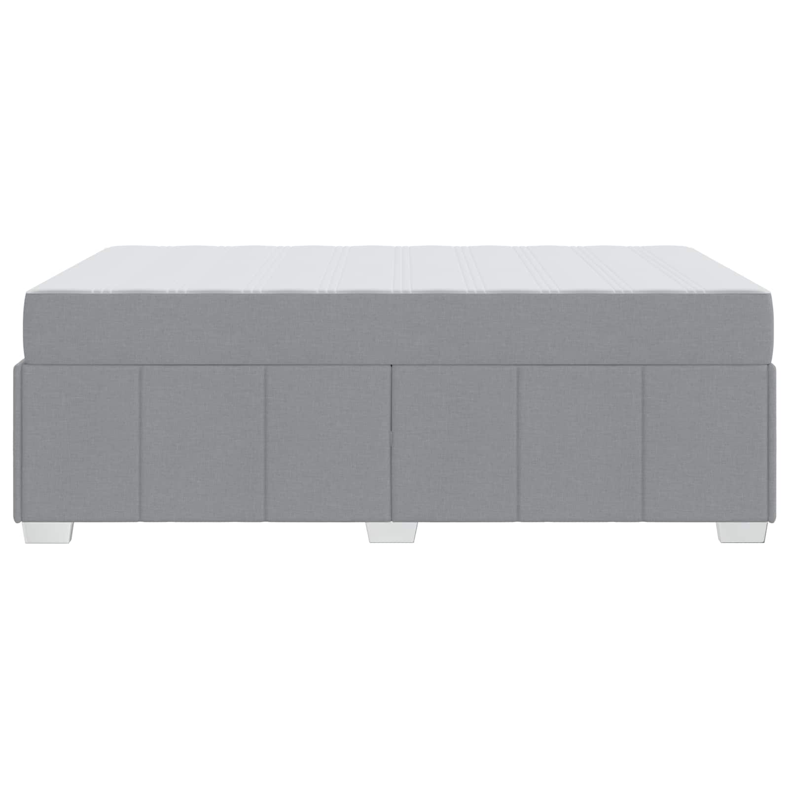 Cadre de lit avec matelas Gris clair 120 x 200 cm tissu - XIOS