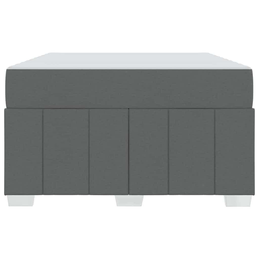 Cadre de lit avec matelas Gris foncé 120 x 200 cm tissu - XIOS