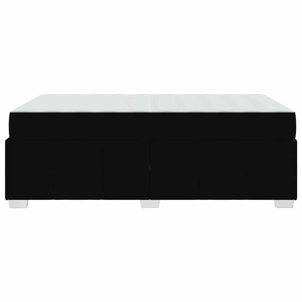 Cadre de lit avec matelas Noir 120 x 200 cm tissu