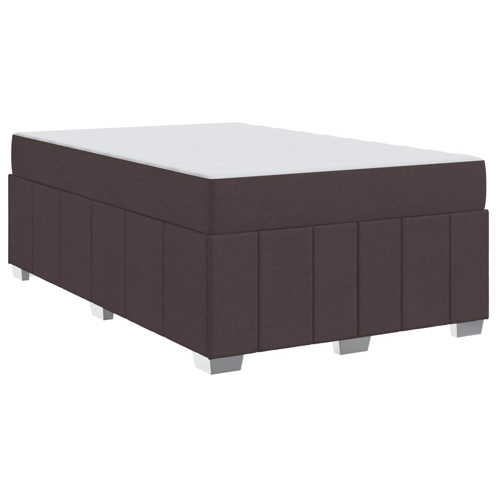 Cadre de lit avec matelas Marron foncé 120 x 200 cm tissu - XIOS