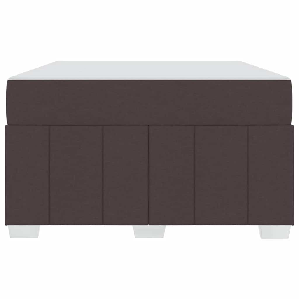 Cadre de lit avec matelas Marron foncé 120 x 200 cm tissu - XIOS