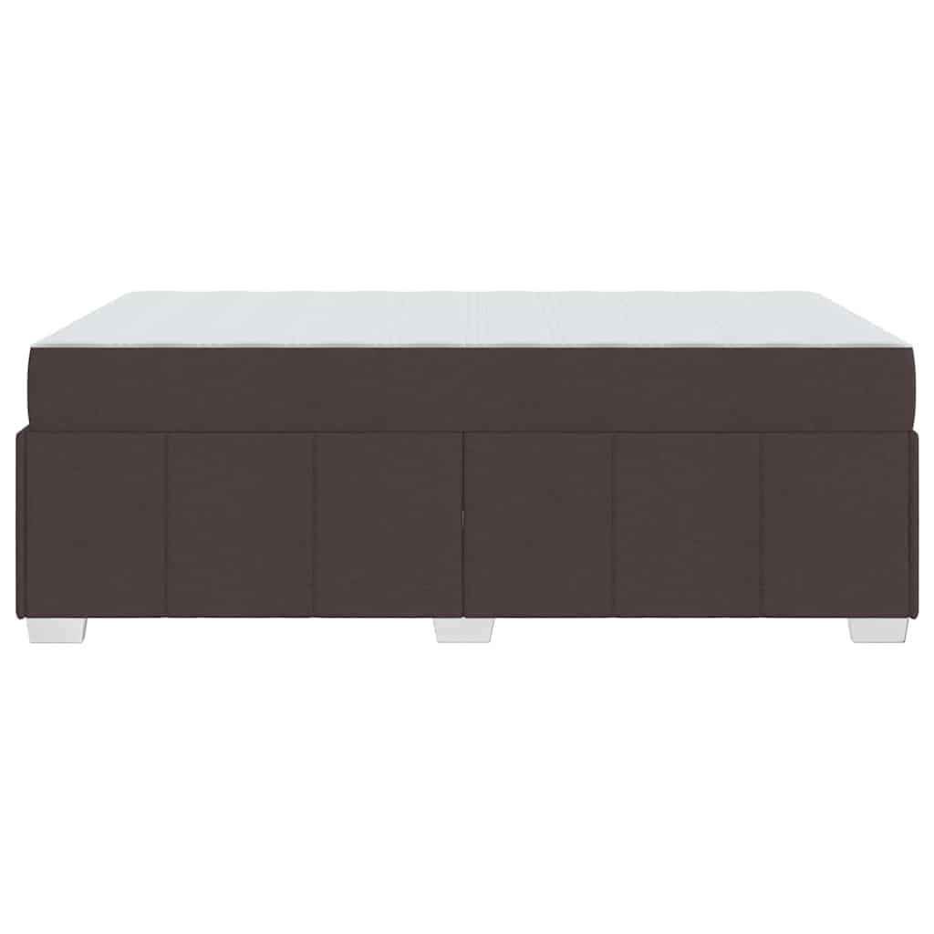 Cadre de lit avec matelas Marron foncé 120 x 200 cm tissu - XIOS