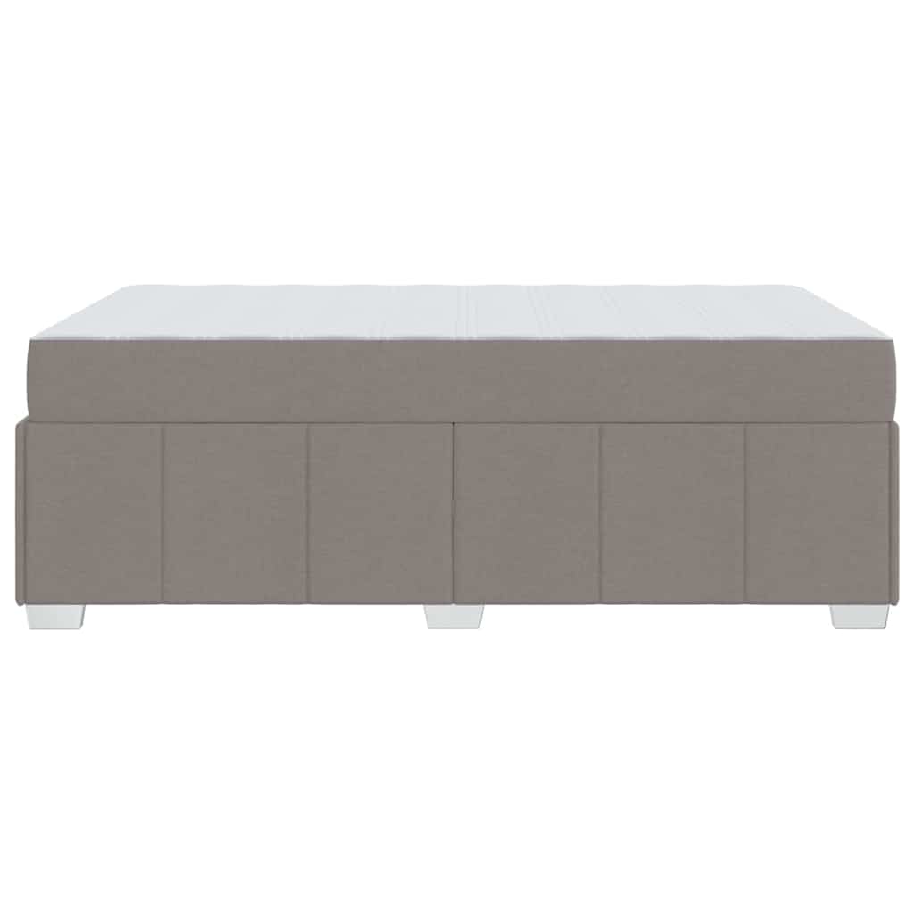 Cadre de lit avec matelas Taupe 120 x 200 cm tissu