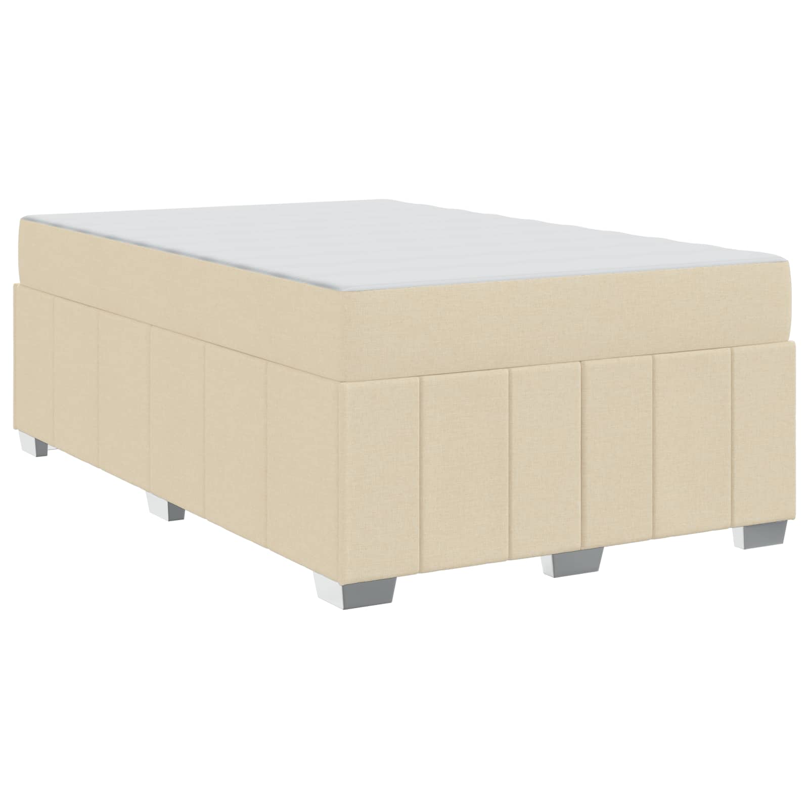 Cadre de lit avec matelas Crème 120 x 200 cm tissu - XIOS