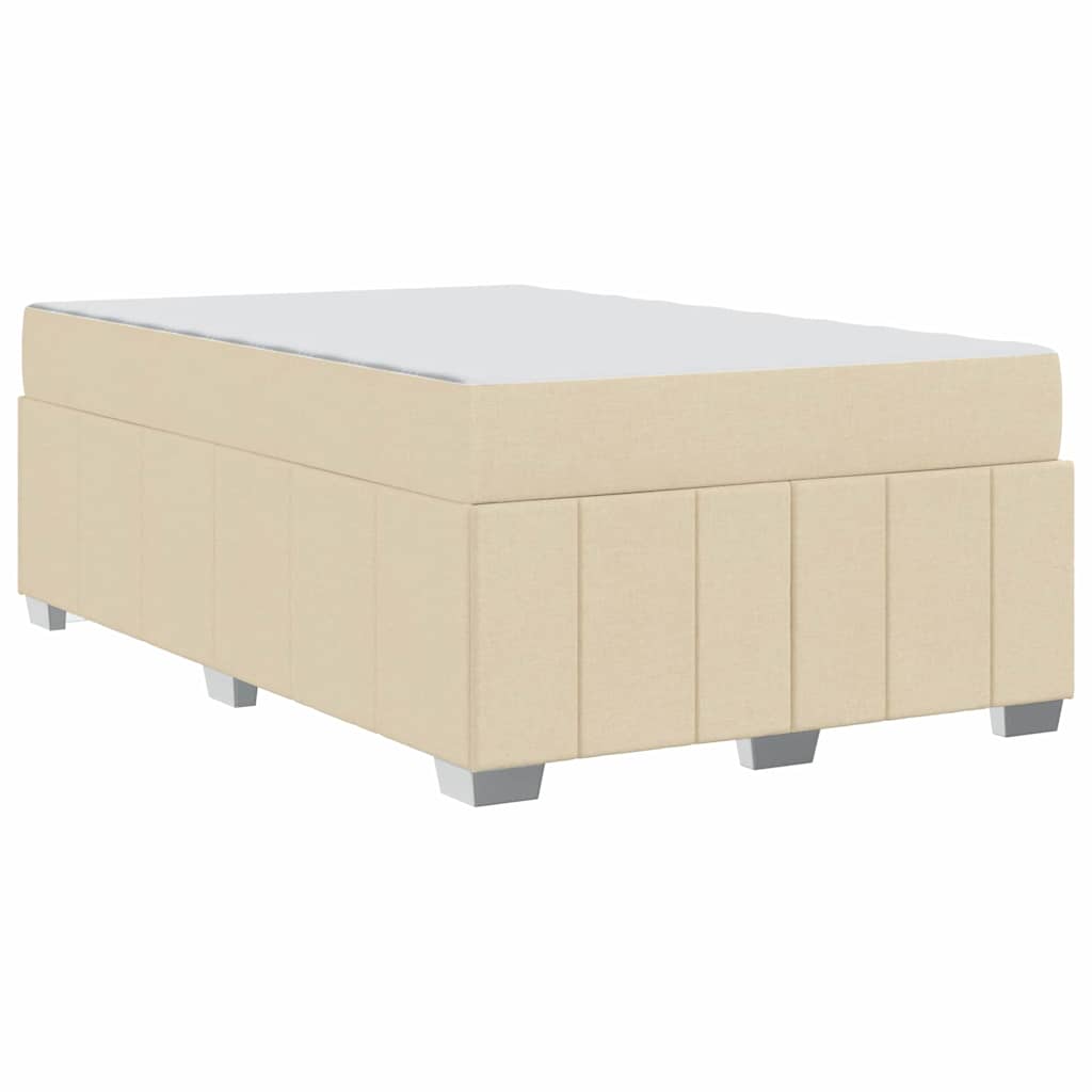Cadre de lit avec matelas Crème 120 x 200 cm tissu - XIOS