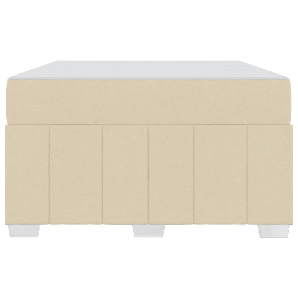 Cadre de lit avec matelas Crème 120 x 200 cm tissu - XIOS