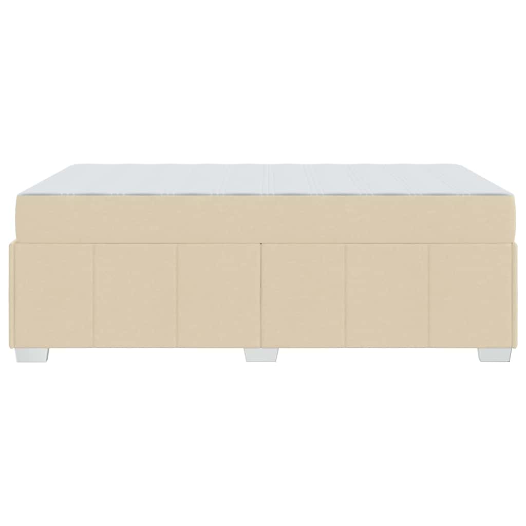 Cadre de lit avec matelas Crème 120 x 200 cm tissu - XIOS