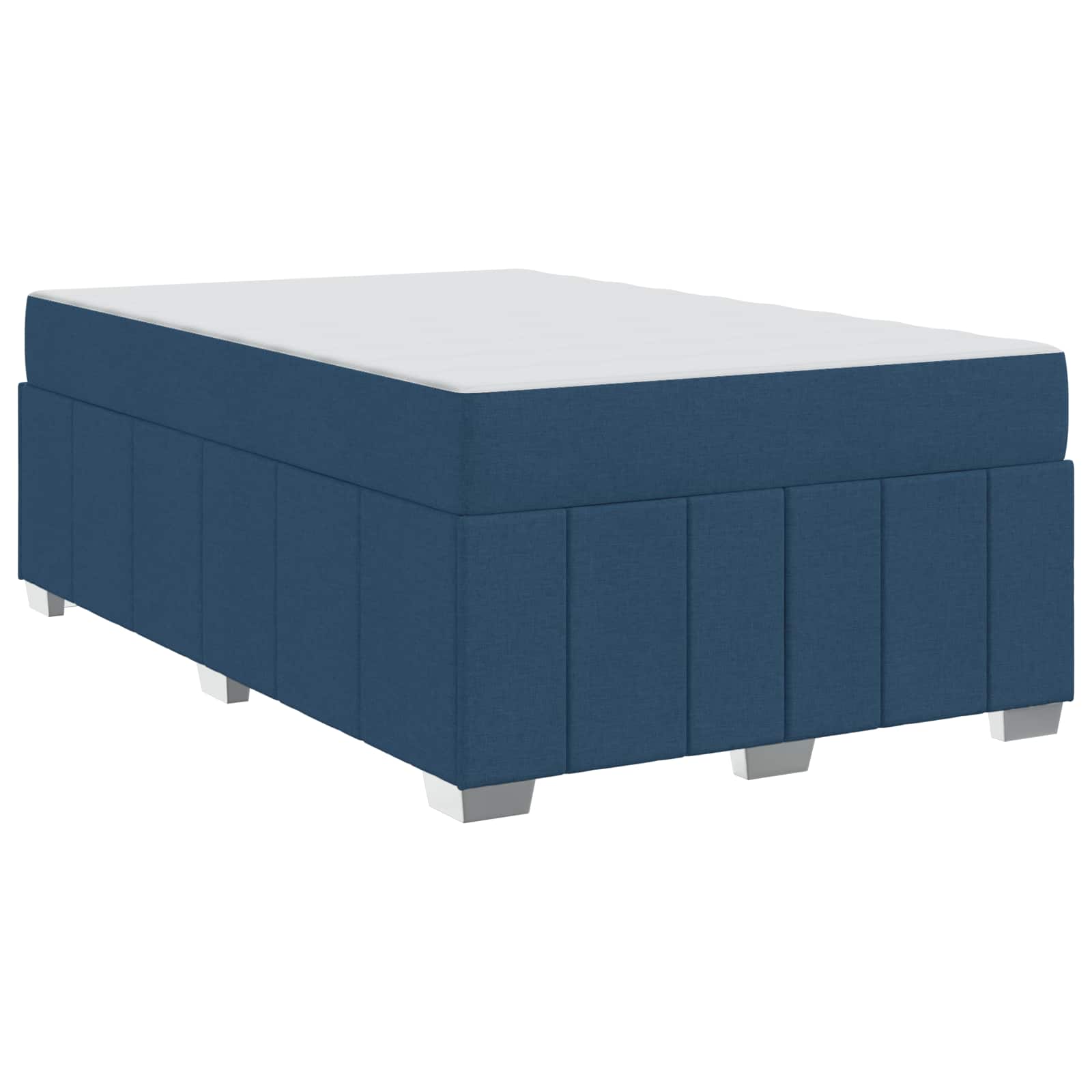 Cadre de lit avec matelas Bleu 120 x 200 cm tissu - XIOS