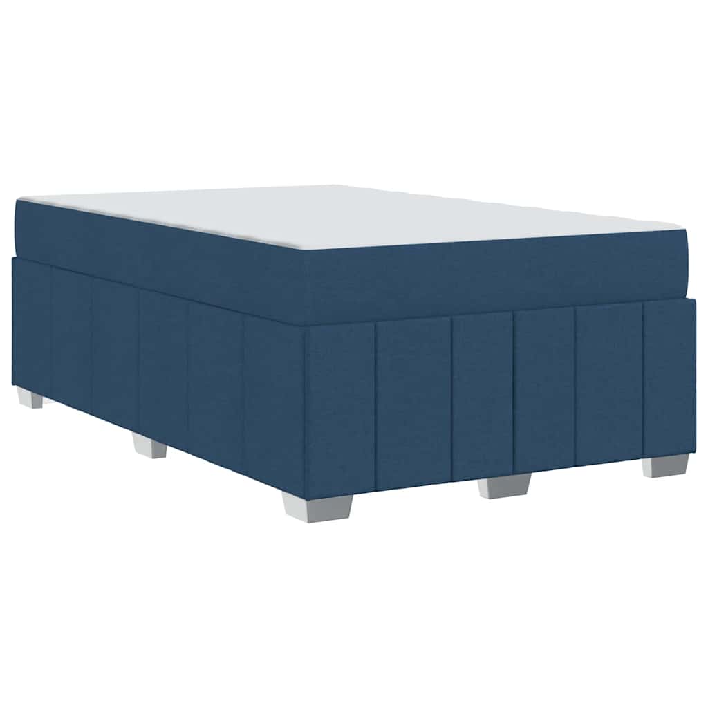 Cadre de lit avec matelas Bleu 120 x 200 cm tissu - XIOS
