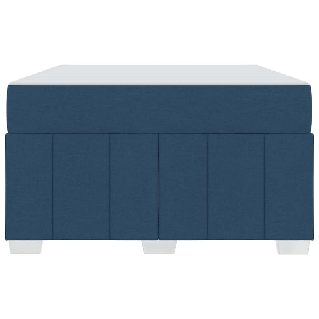 Cadre de lit avec matelas Bleu 120 x 200 cm tissu - XIOS