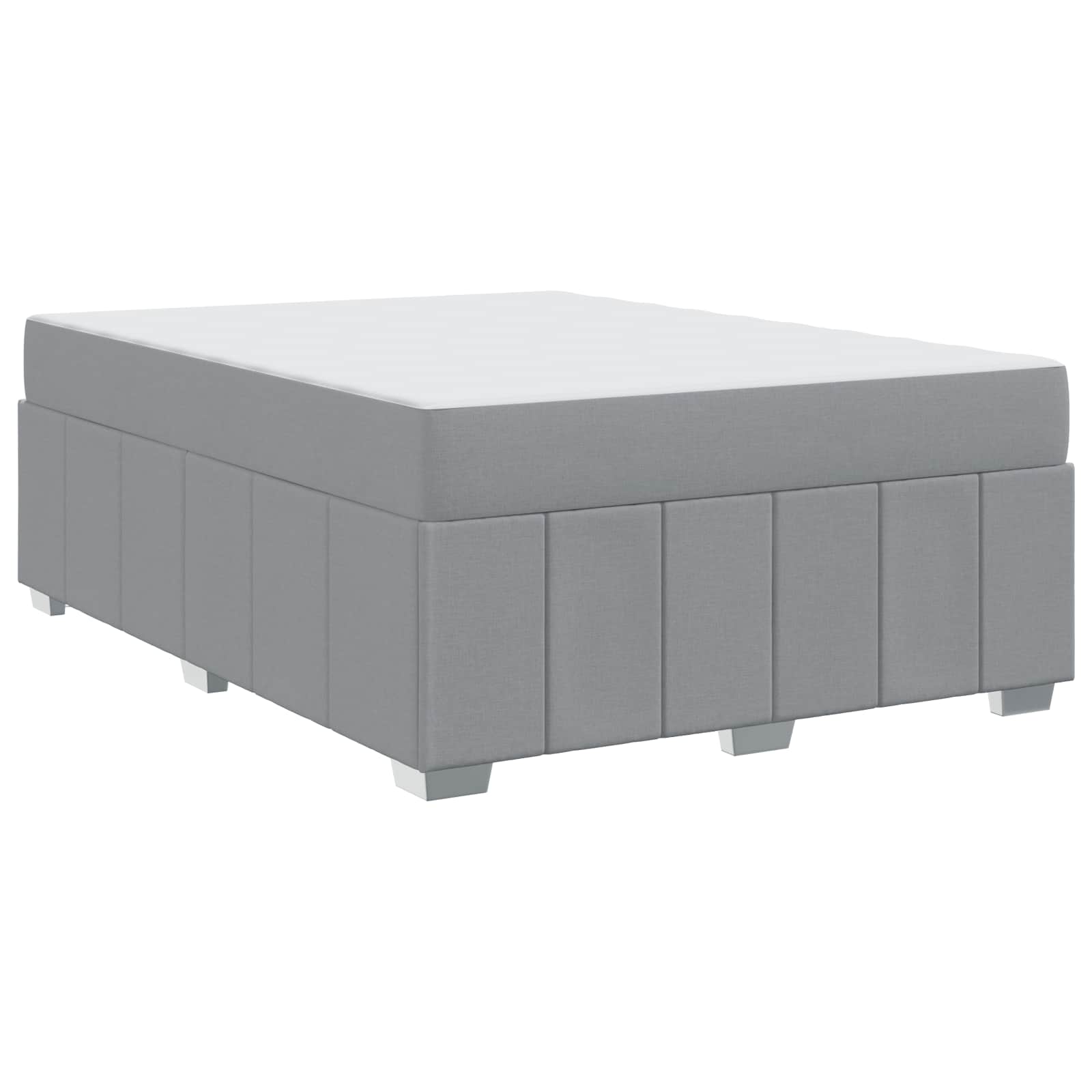 Cadre de lit avec matelas Gris clair 140 x 200 cm tissu - XIOS
