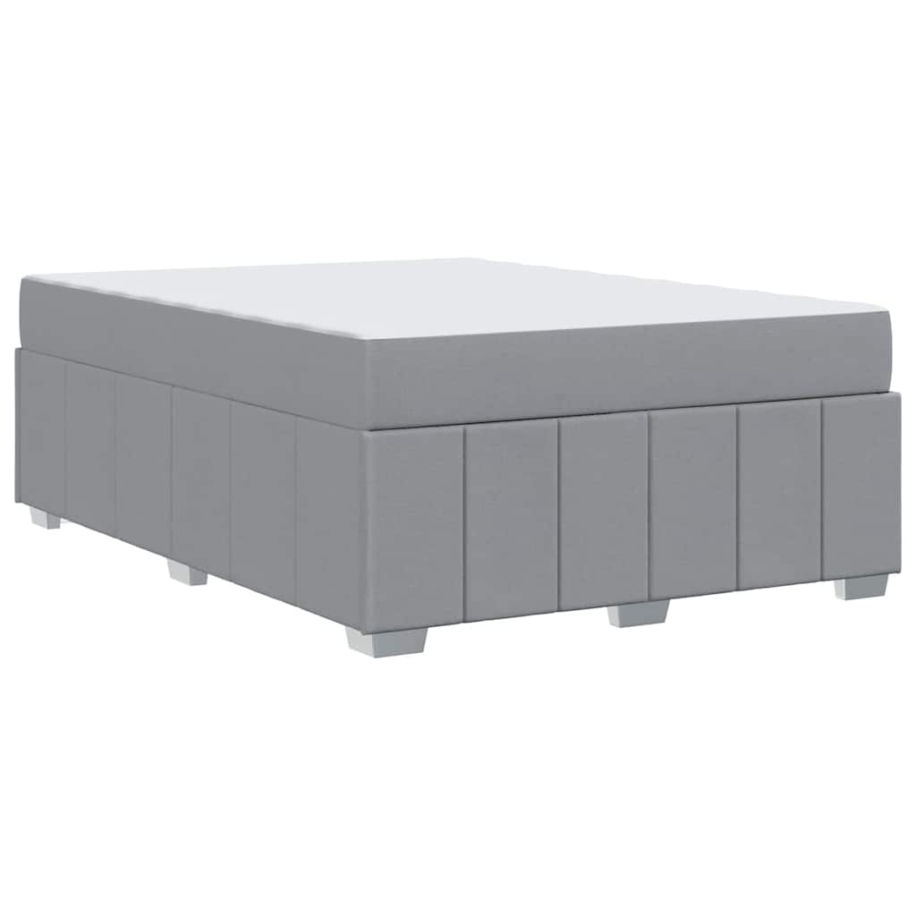 Cadre de lit avec matelas Gris clair 140 x 200 cm tissu - XIOS