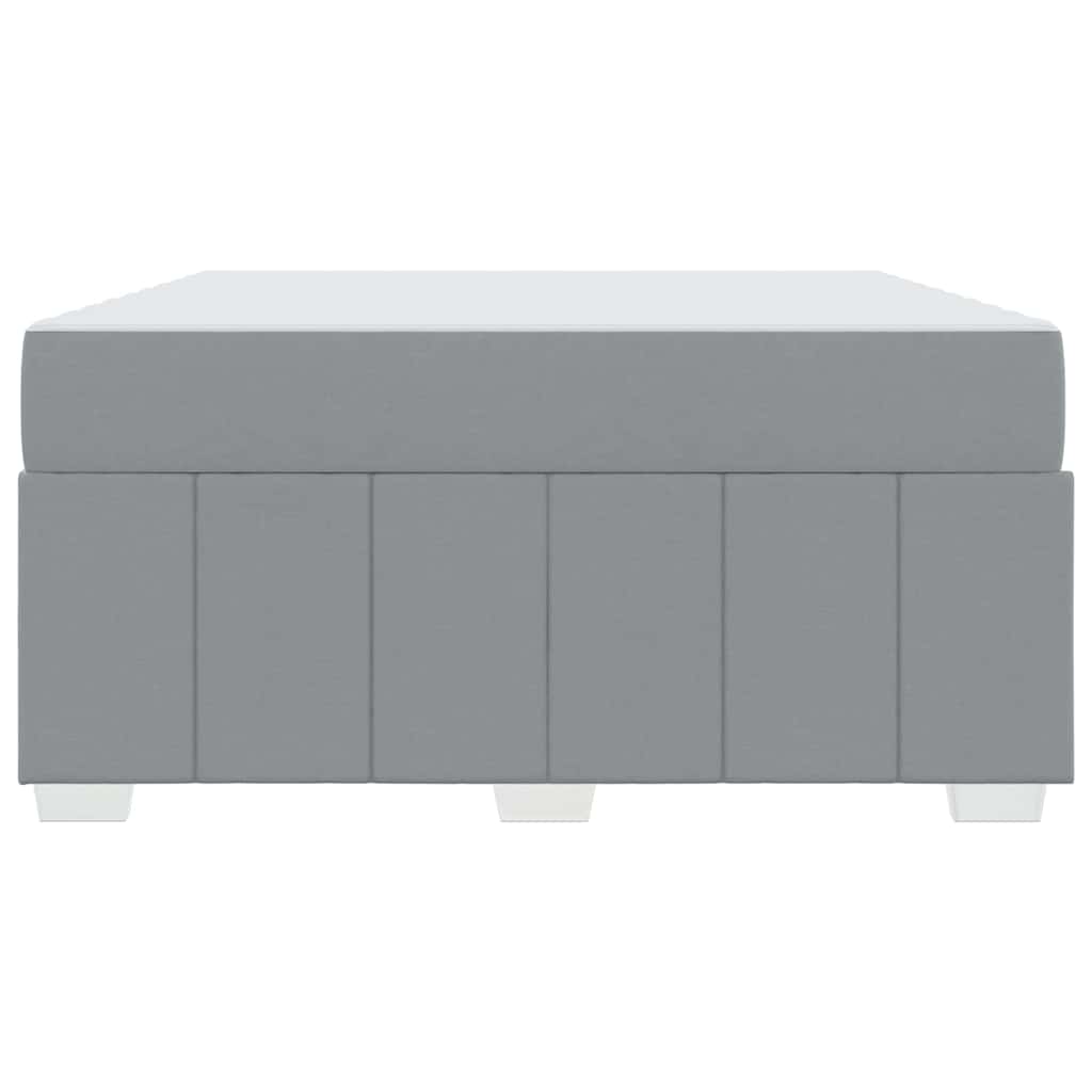 Cadre de lit avec matelas Gris clair 140 x 200 cm tissu - XIOS
