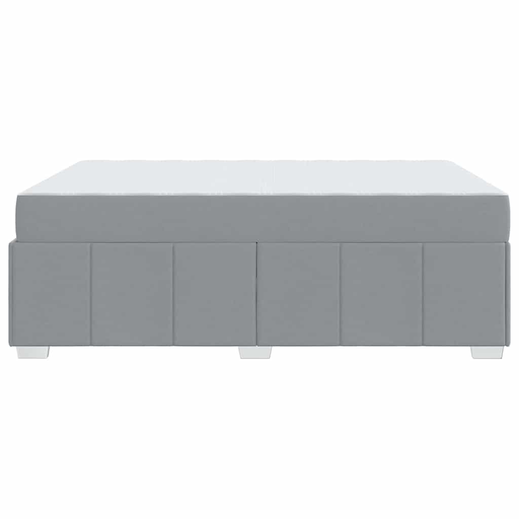 Cadre de lit avec matelas Gris clair 140 x 200 cm tissu - XIOS