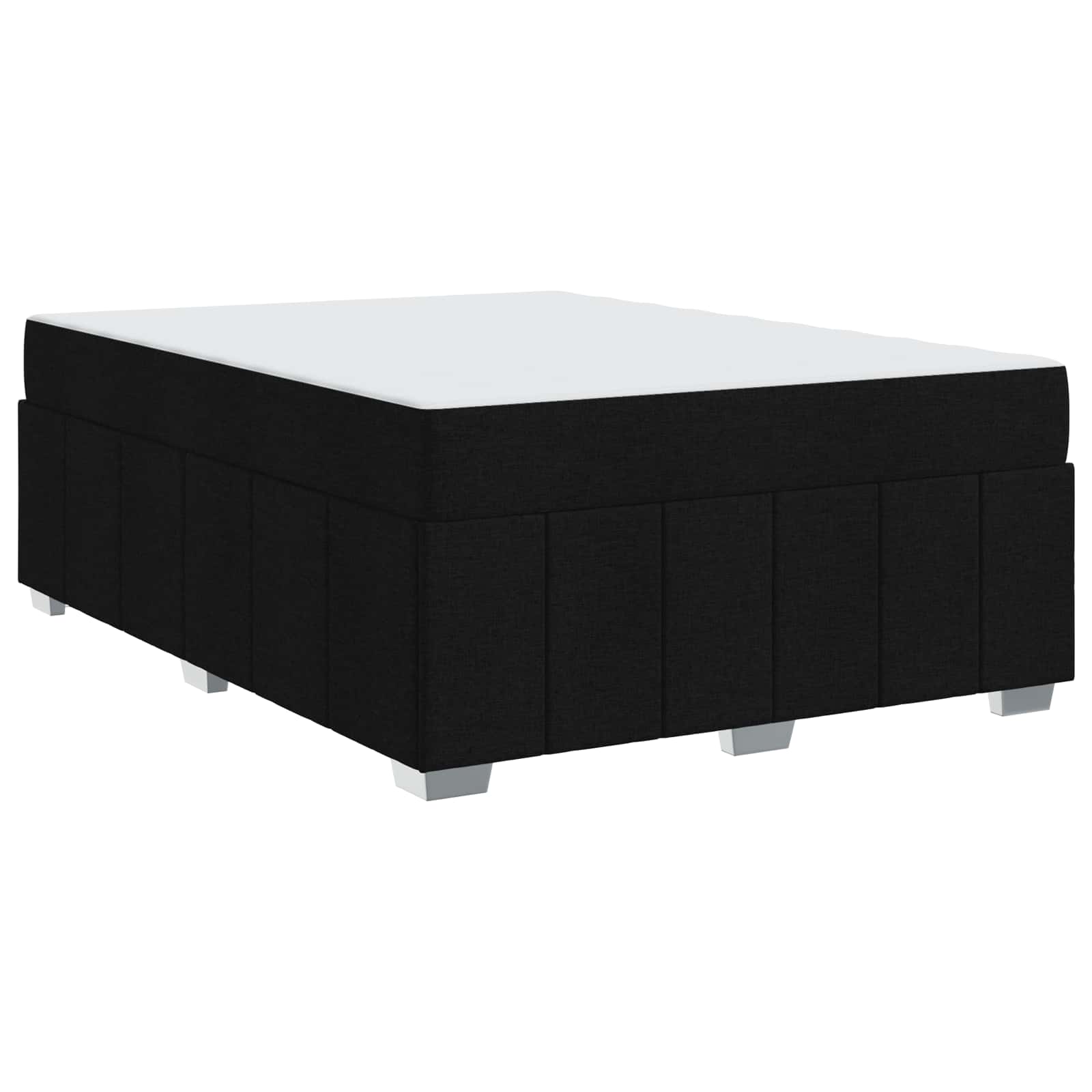 Cadre de lit avec matelas Noir 140 x 200 cm tissu - XIOS