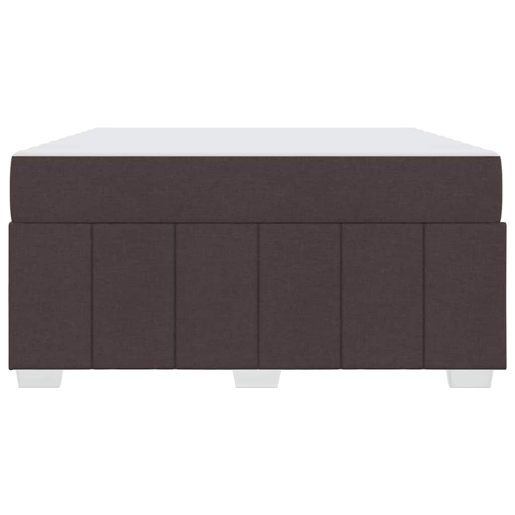 Cadre de lit avec matelas Marron foncé 140 x 200 cm tissu - XIOS