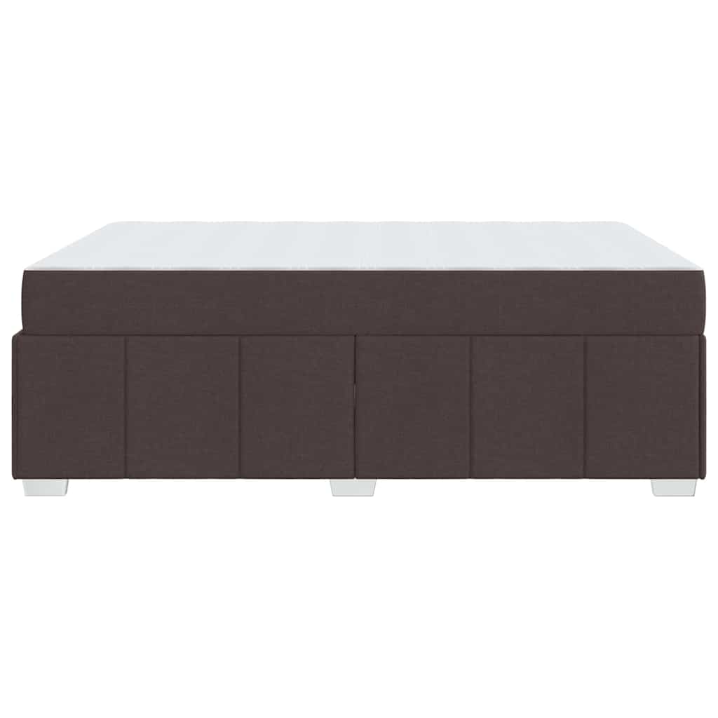 Cadre de lit avec matelas Marron foncé 140 x 200 cm tissu - XIOS