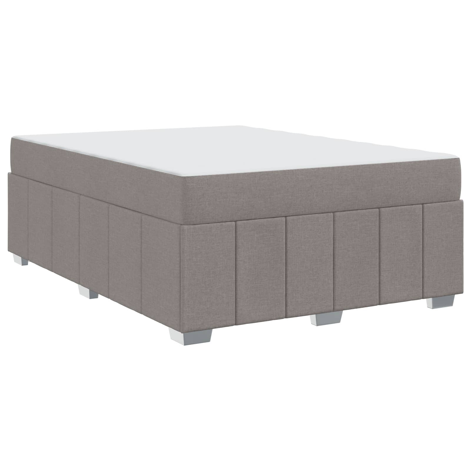 Cadre de lit avec matelas Taupe 140 x 200 cm tissu - XIOS