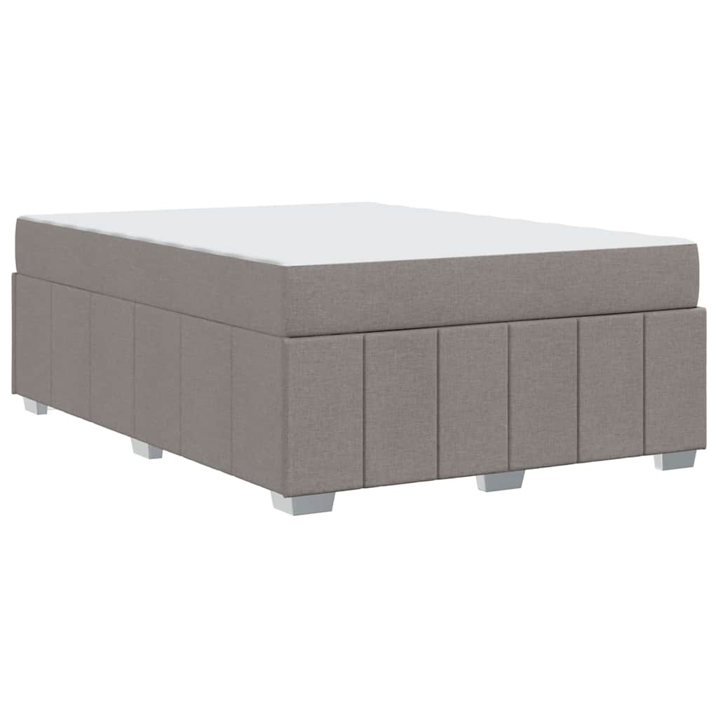 Cadre de lit avec matelas Taupe 140 x 200 cm tissu - XIOS