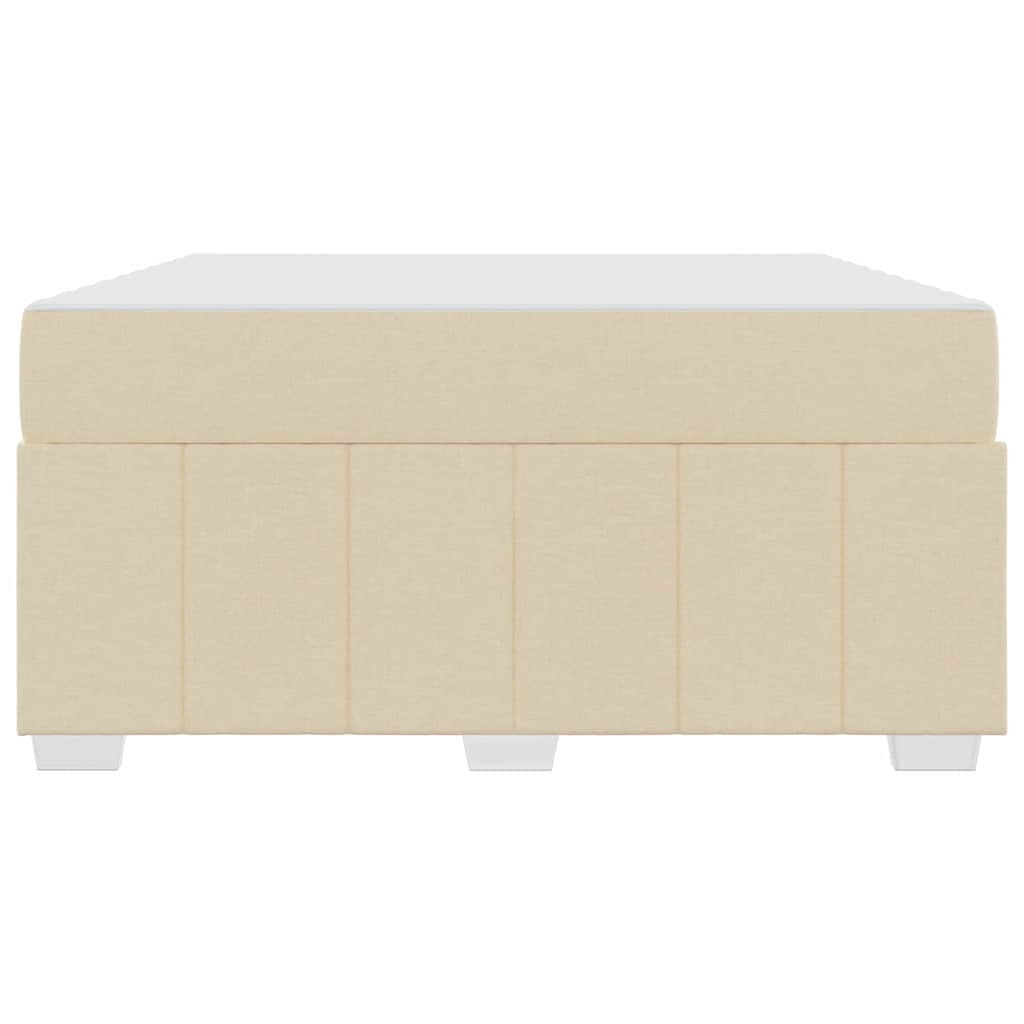 Cadre de lit avec matelas Crème 140 x 200 cm tissu - XIOS