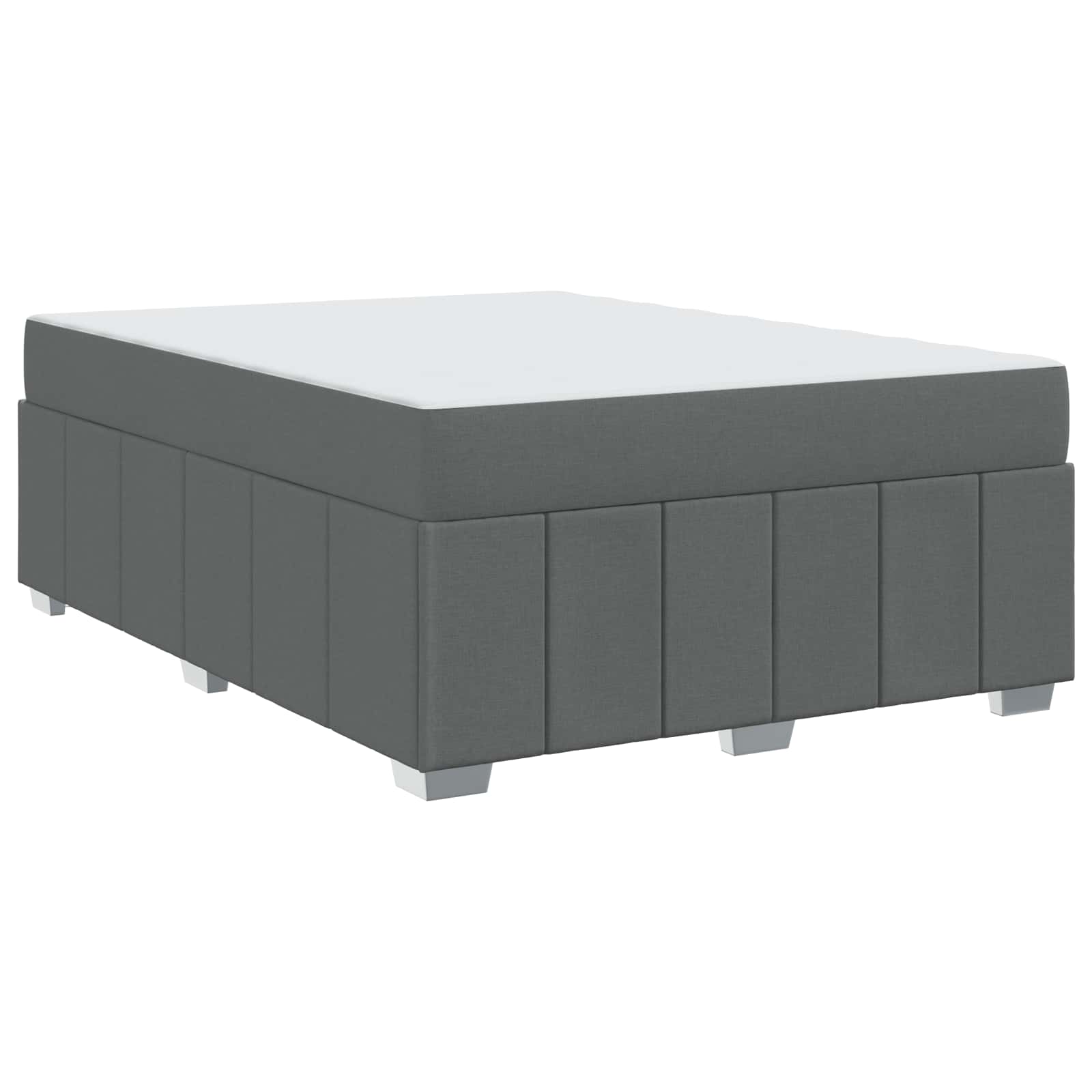 Cadre de lit avec matelas Gris foncé 160 x 200 cm tissu - XIOS