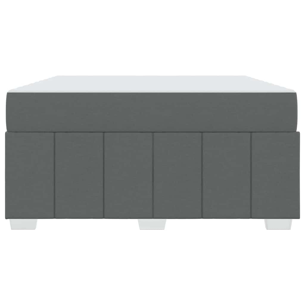 Cadre de lit avec matelas Gris foncé 160 x 200 cm tissu - XIOS