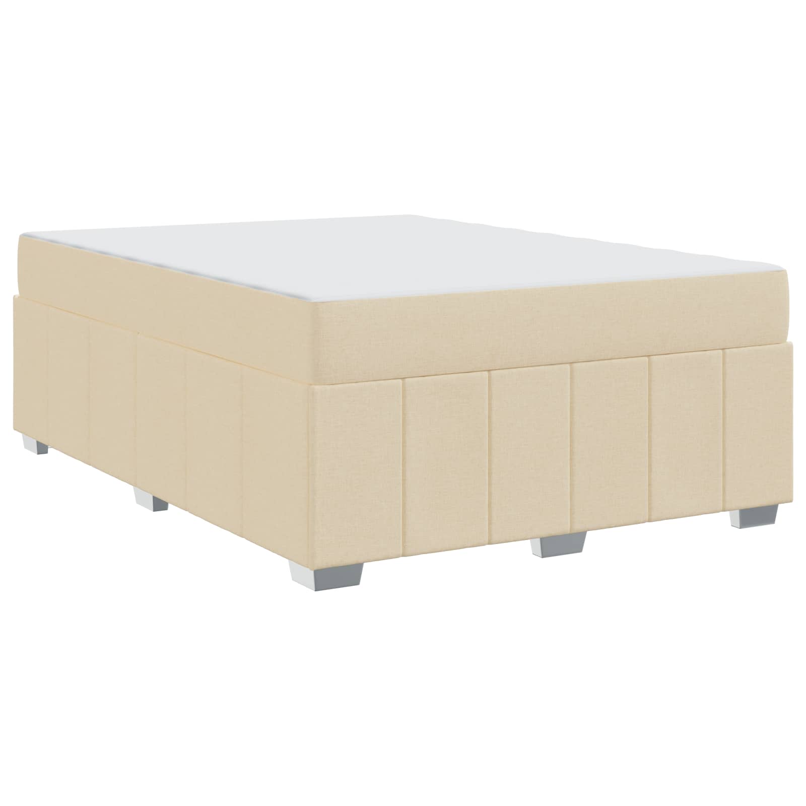 Cadre de lit avec matelas Crème 160 x 200 cm tissu - XIOS