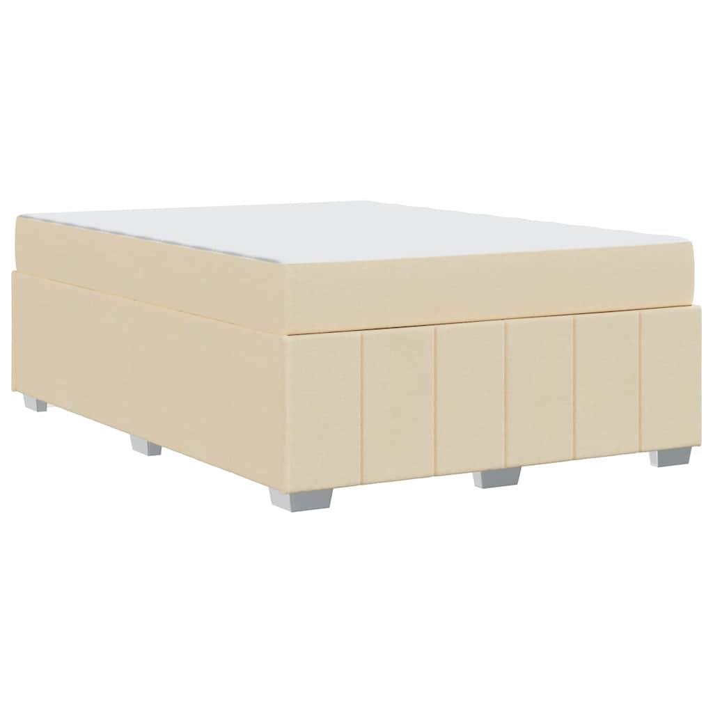 Cadre de lit avec matelas Crème 160 x 200 cm tissu - XIOS